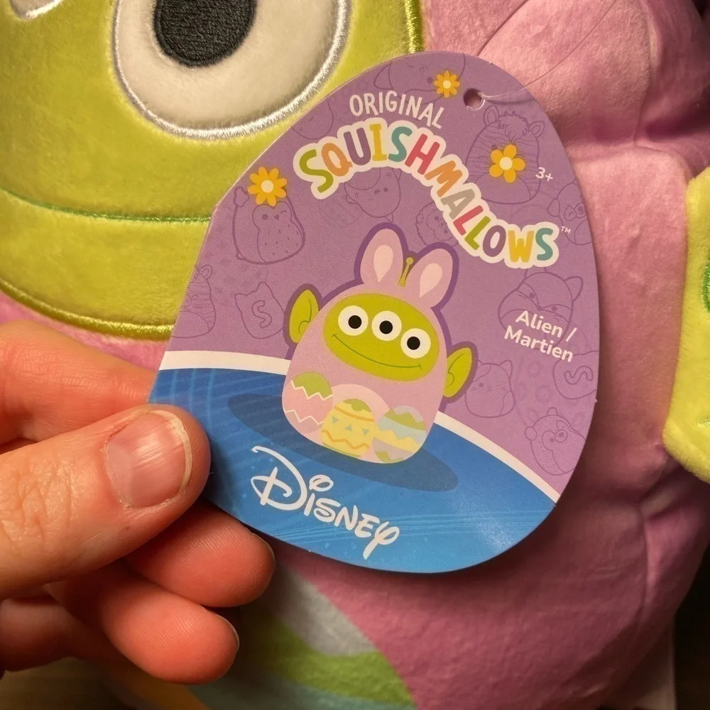Disney Pixar Toy Story Alien Easter Bunny Suit Squishmallow Plush Pink Green NWT